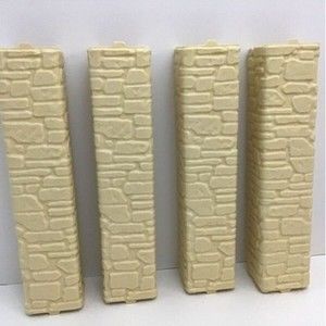 Little Tikes Blue Roof Dollhouse Stone Pillars Columns Vintage Replacement Parts
